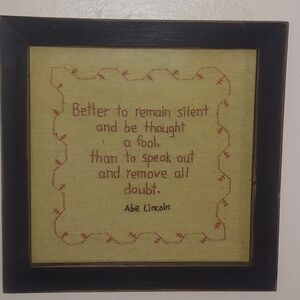 Inspirational Quote Wall Art in Black Frame